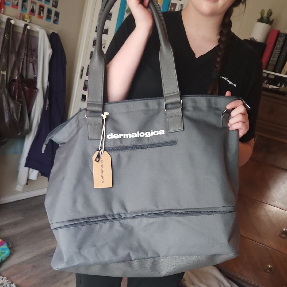 Dermalogica Charcoal Gray Tote Bag